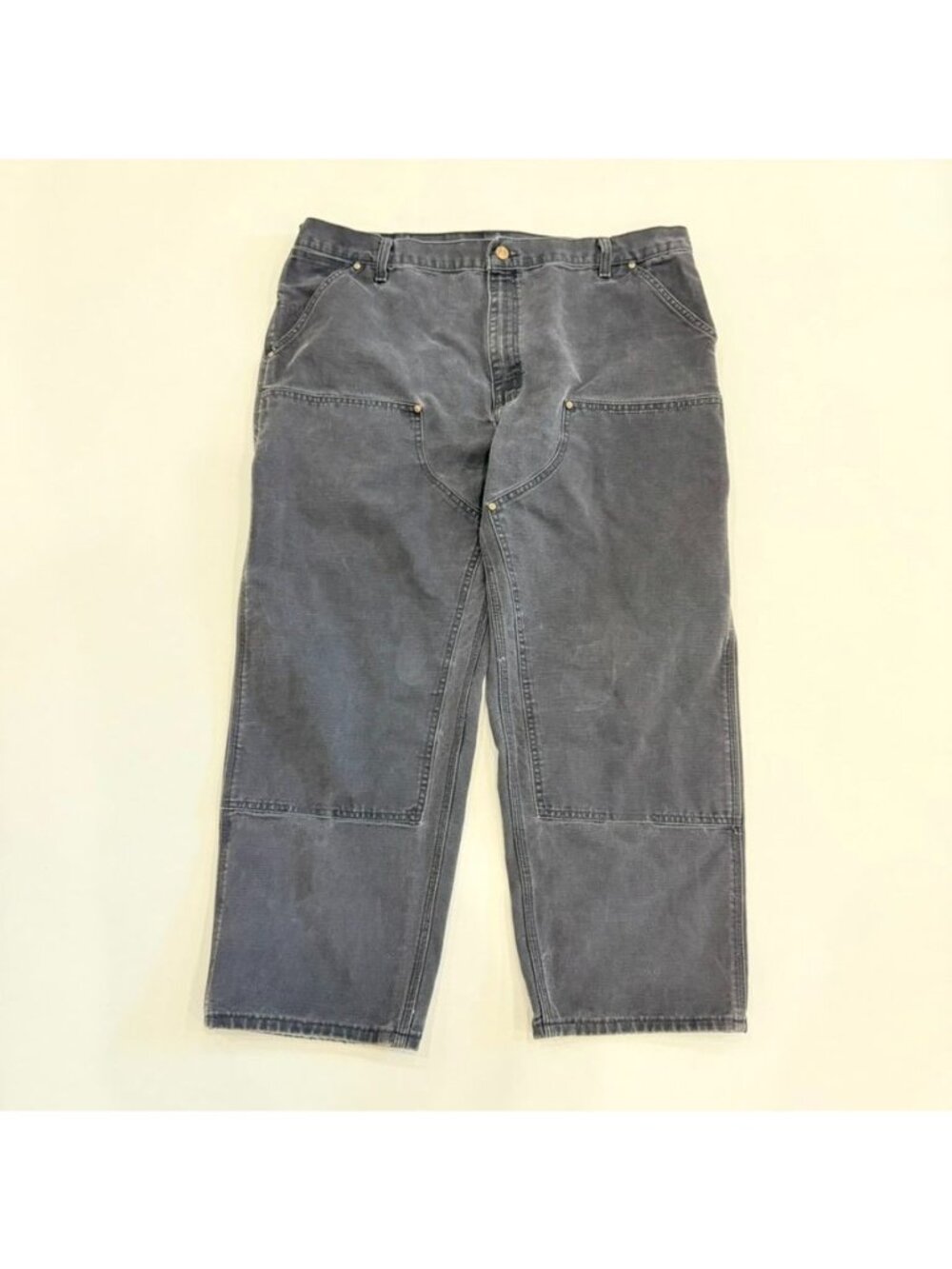 Carhartt Vintage Double Knee Work Pants Men's Size 38 Black Canvas Utility H79